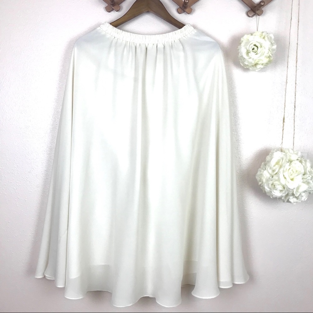 White Chiffon Maxi Skirt